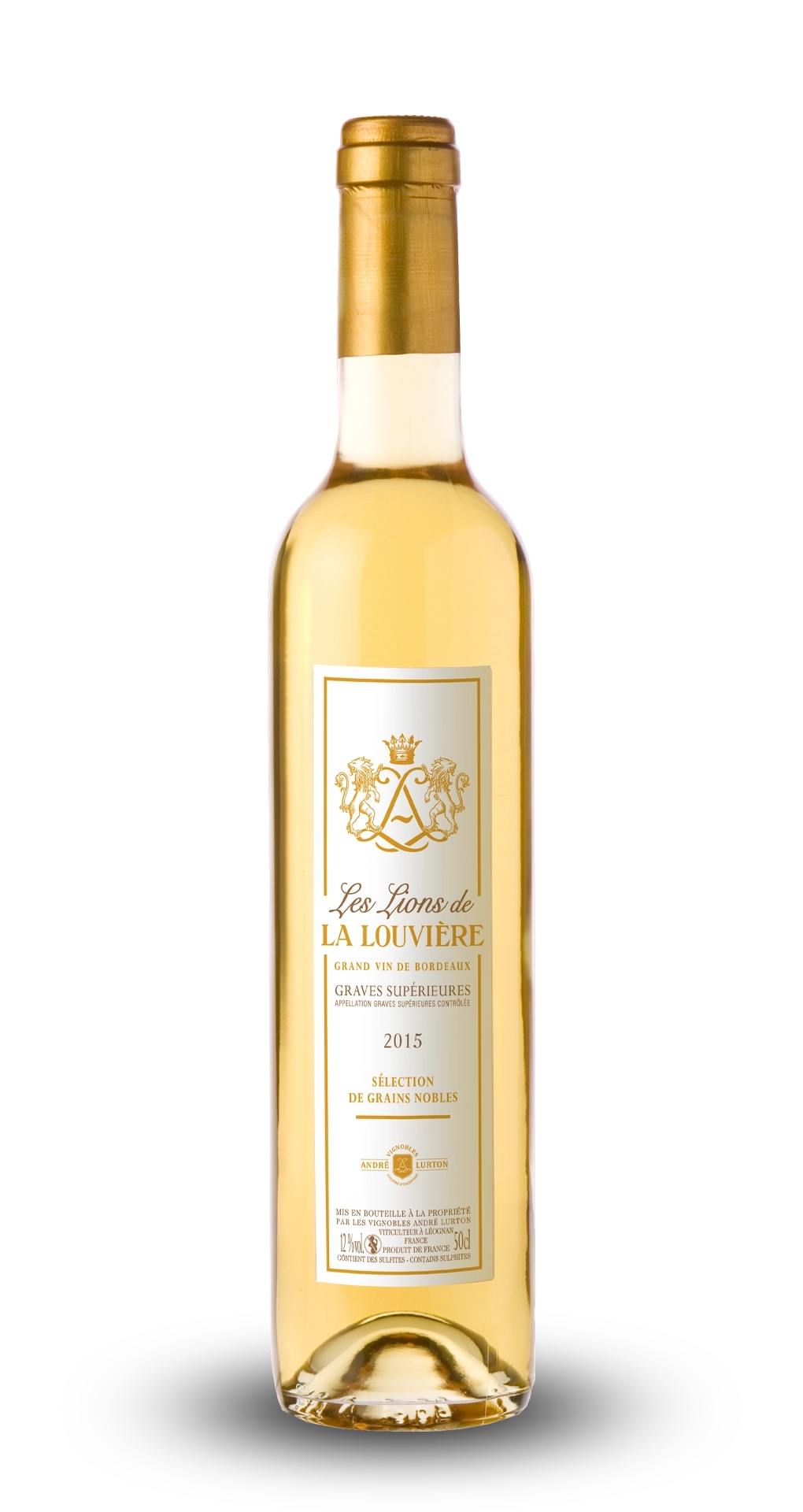 LES LIONS DE LA LOUVIÈRE blanc liquoreux -Graves Supérieures - 2015 - 1 bouteille (50 cl) x 18,00 €
