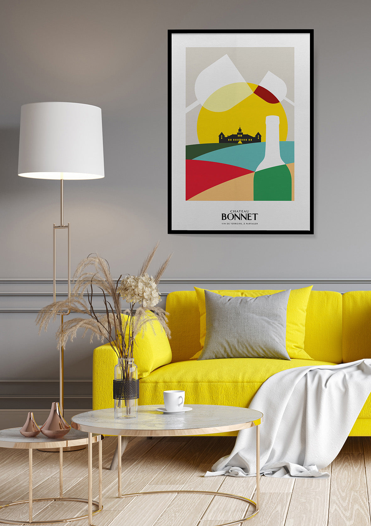 Affiche illustration Château Bonnet