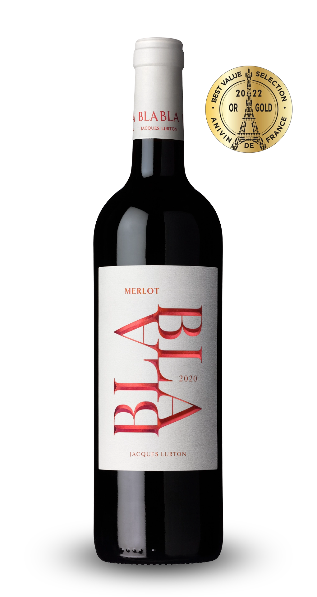 BLA BLA (avec toi) MERLOT - Vin de France - 2020 - 3 bouteilles x 8,00 €