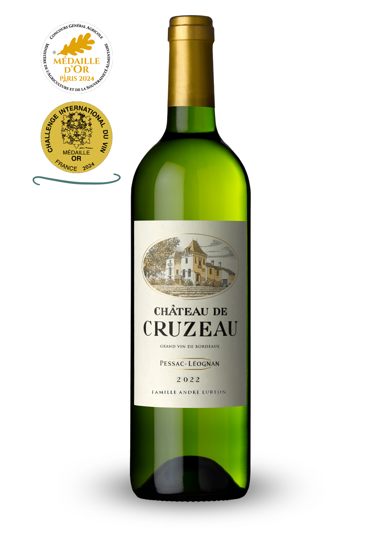 CHÂTEAU DE CRUZEAU Blanc - Pessac-Léognan - 2022 - 3 bouteilles x 15,90 €