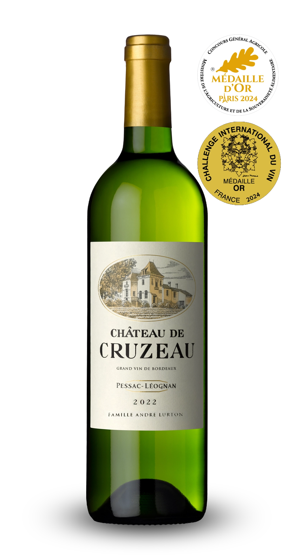 CHÂTEAU DE CRUZEAU Blanc - Pessac-Léognan - 2022 - 3 bouteilles x 15,90 €