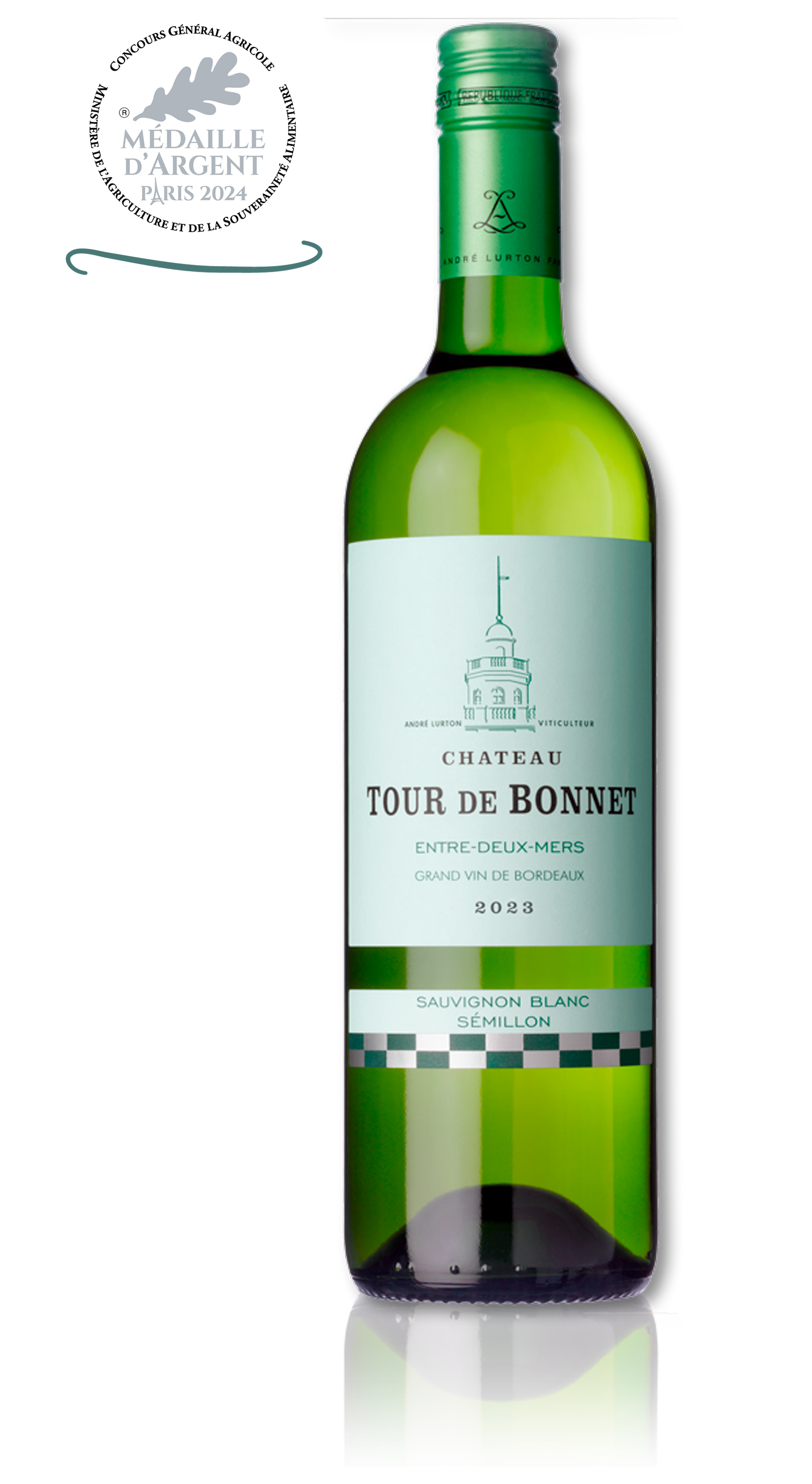 CHÂTEAU TOUR DE BONNET Blanc - Entre-Deux-Mers - 2023 - 6 bouteilles x 6,80 €