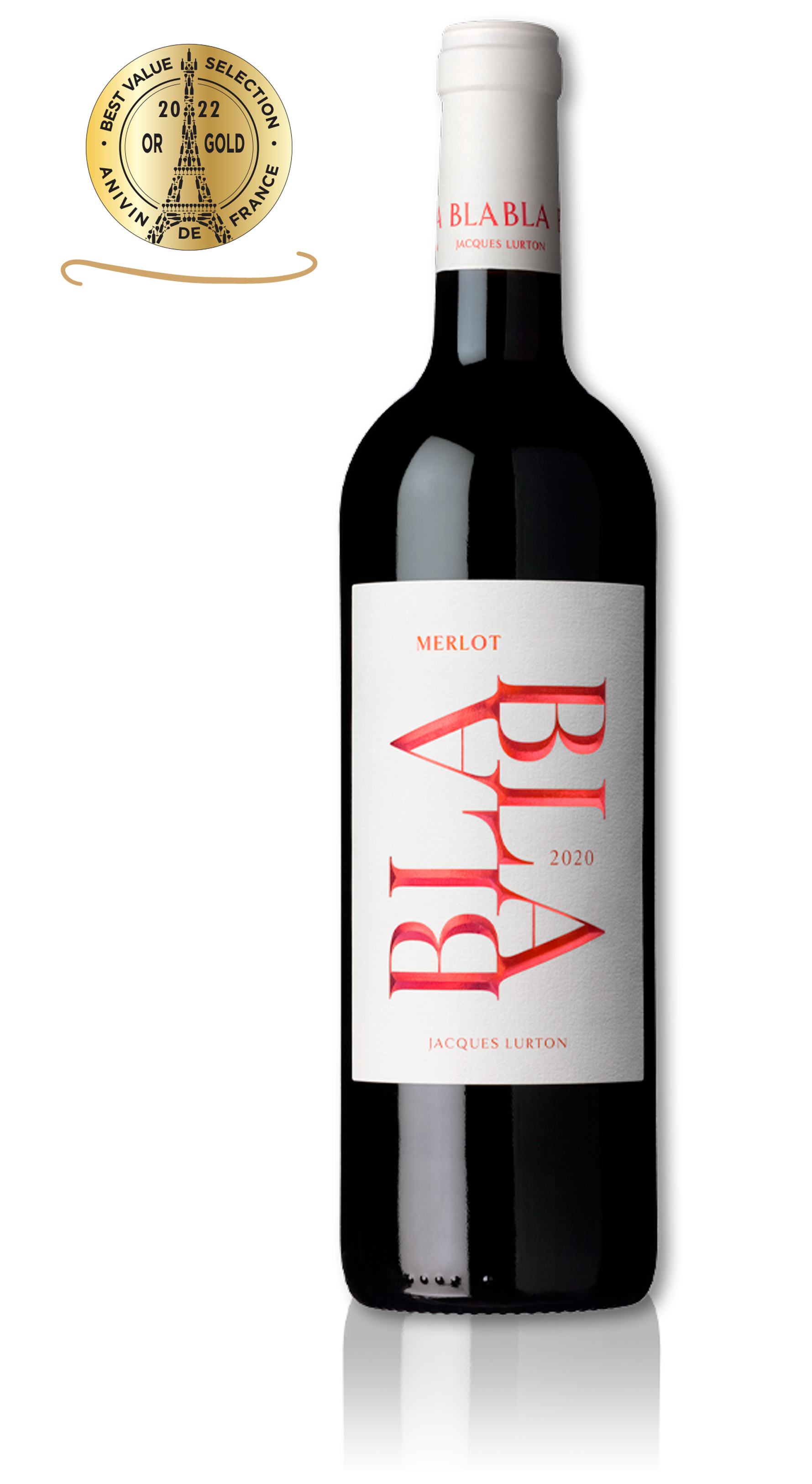 BLA BLA (avec toi) MERLOT - Vin de France - 2020 - 3 bouteilles x 7,35 €