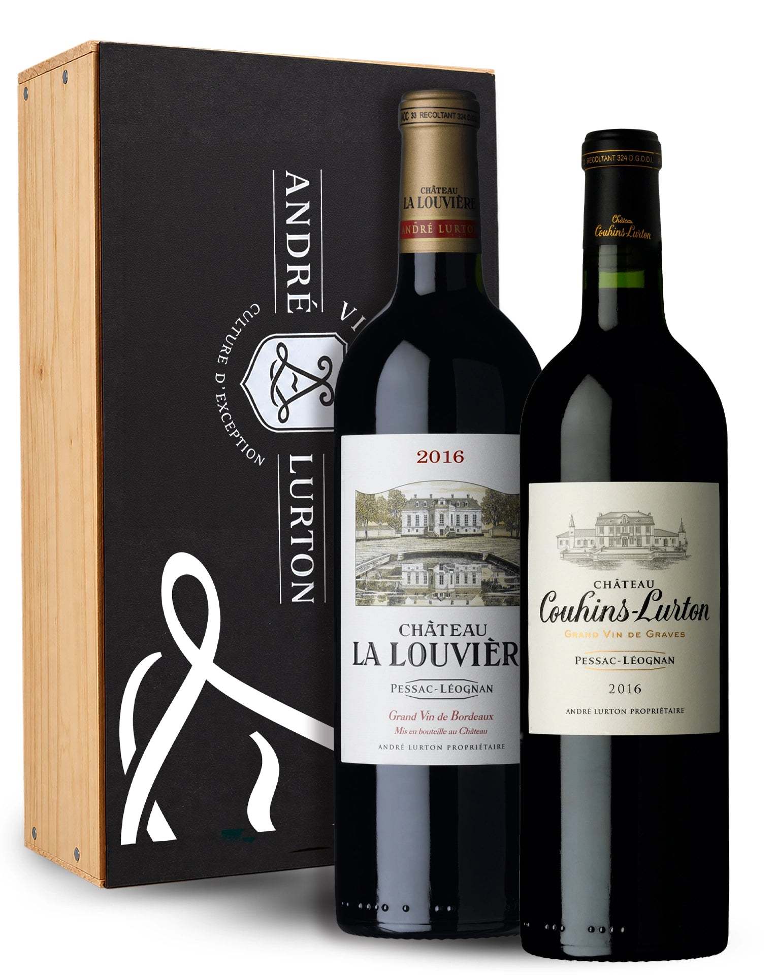 Coffret DUO "2016, 10 ans déjà!" - Château La Louvière Rouge 2016 / Château Couhins-Lurton Rouge 2016 - 2 bouteilles -