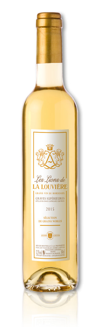 LES LIONS DE LA LOUVIÈRE blanc liquoreux -Graves Supérieures - 2015 - 1 bouteille (50 cl) x 18,00 €
