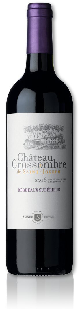 CHÂTEAU GROSSOMBRE DE SAINT-JOSEPH  Rouge - Bordeaux Supérieur - 2016 - 3 bouteilles x 9,90 €