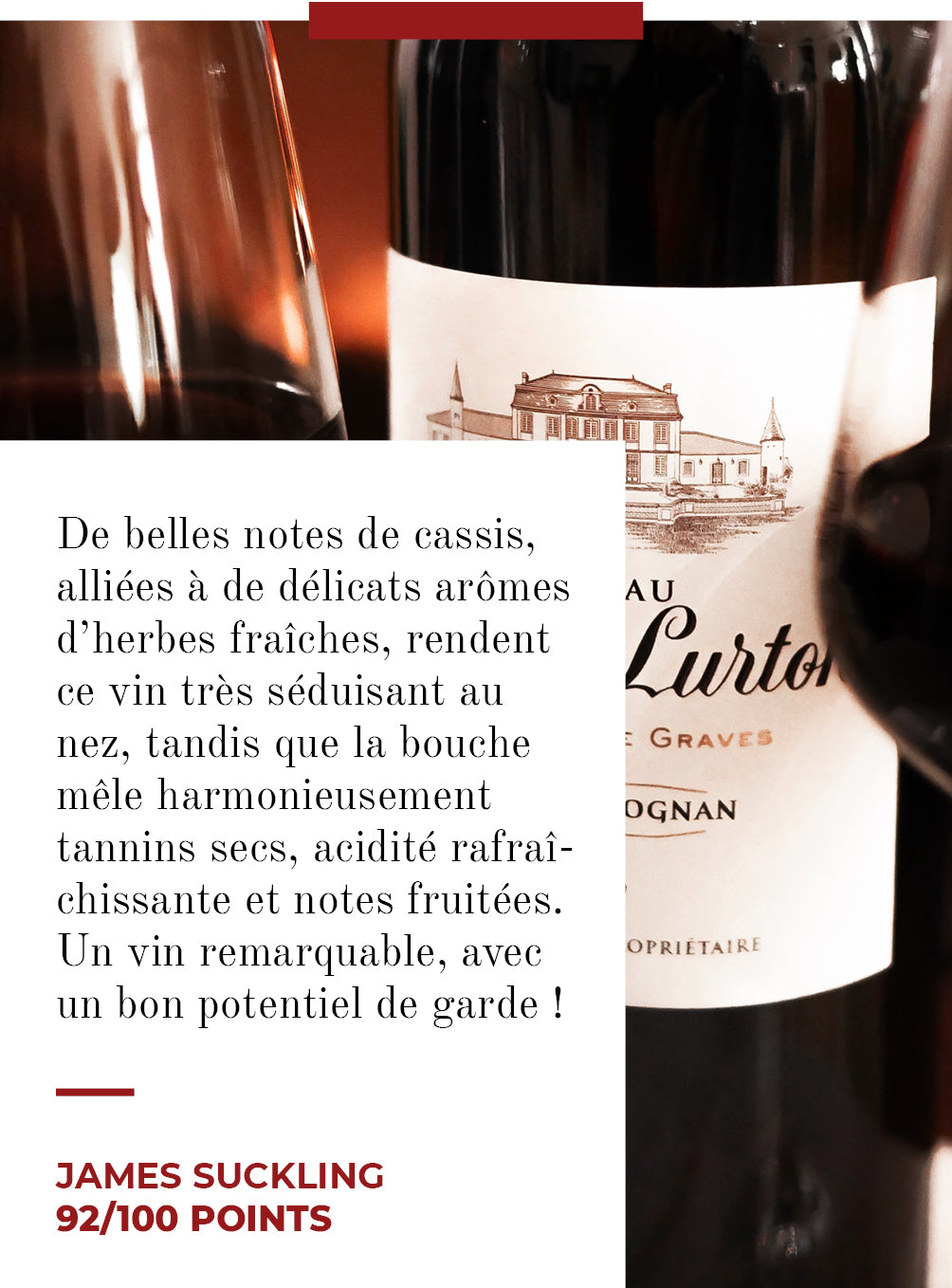 CHÂTEAU COUHINS-LURTON Rouge - Pessac-Léognan - 2014 - 3 bouteilles x 30,50 €